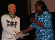 Victor Nnaji Receiving his Award